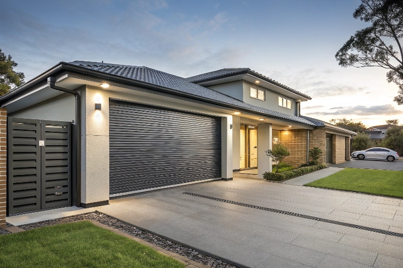 High-security roller door installed on a premium Western Sydney home with reinforced aluminium construction