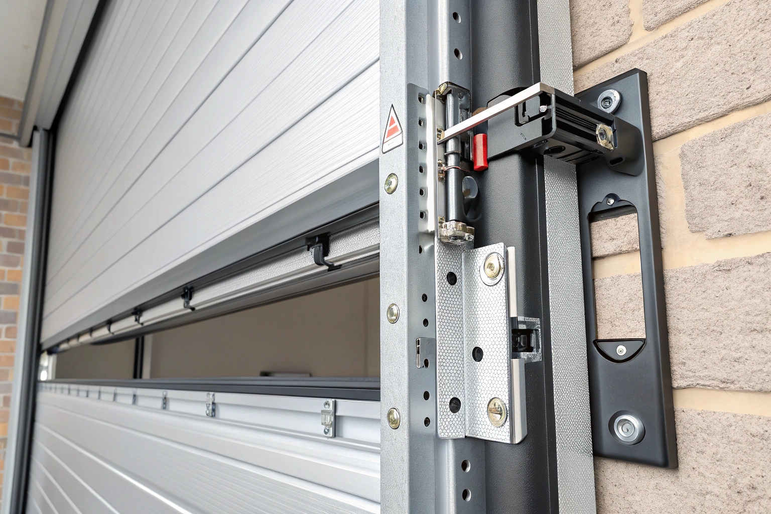 A phoo of a close up roller doors