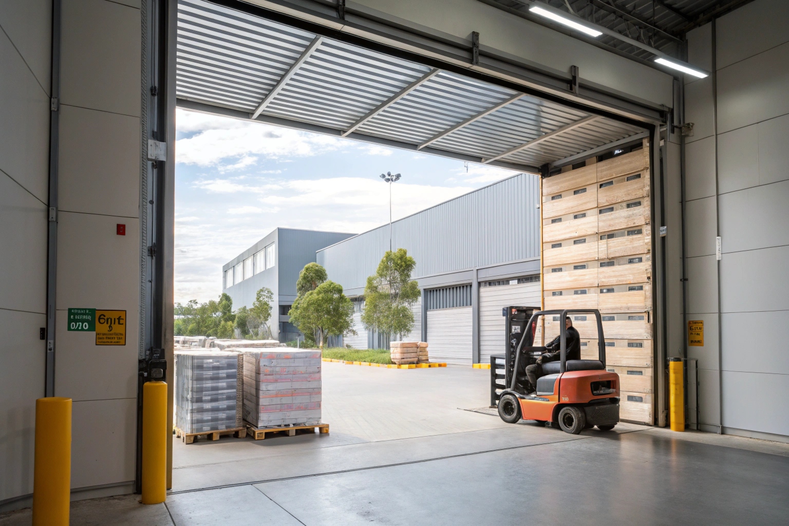 Distribution centre loading dock door system at Norwest facility