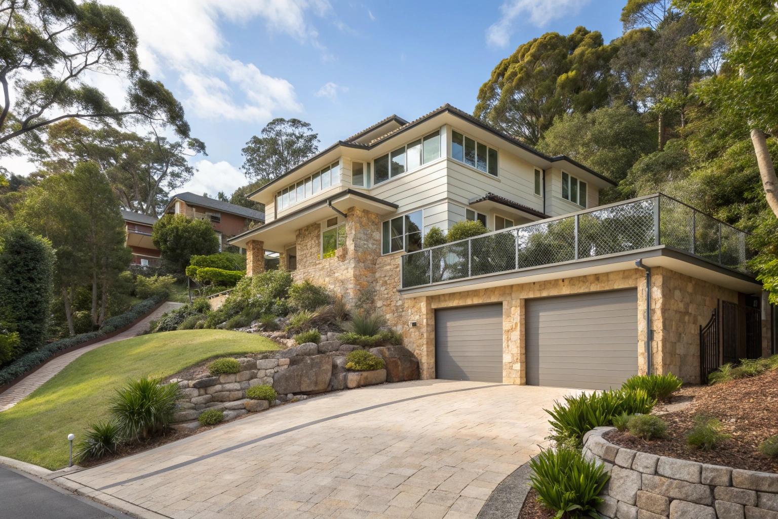 Garage door installation Castle Hill sloped driveway