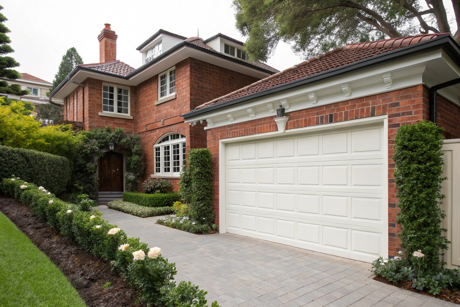 Premium sectional garage door installed on heritage home in Willoughby North Shore Sydney