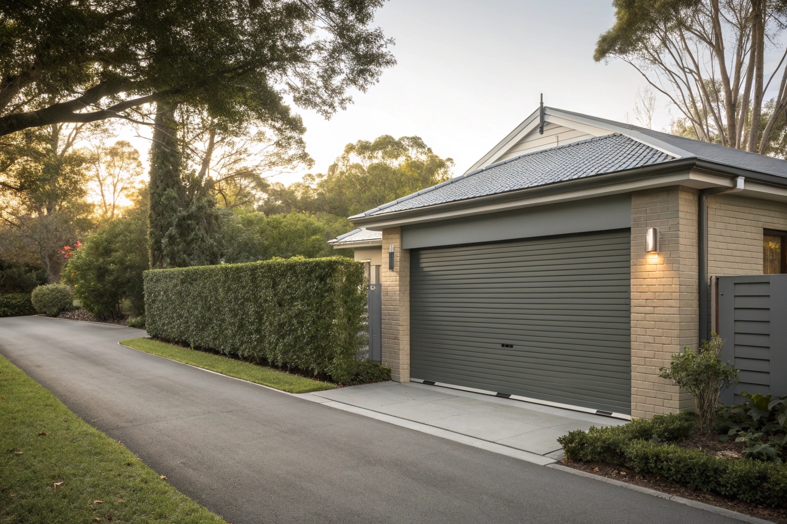 Roller garage door installation on character home in Artarmon heritage area